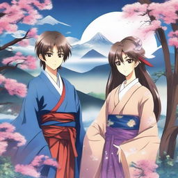 Create an image inspired by the anime 'Fushigi Yuugi'