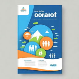 Create a book cover for a user guide application for family support teams in Temanggung Regency