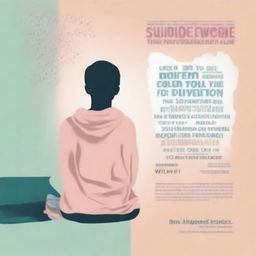 A poster about suicide prevention, featuring a calming and supportive design