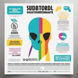 Un cartel sobre la prevención del suicidio, con un diseño calmante y de apoyo