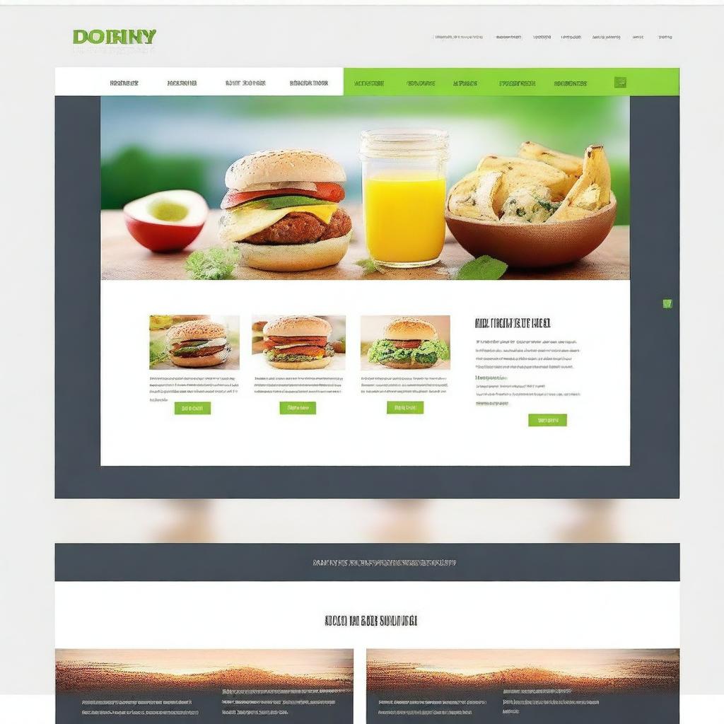 A modern and clean design for an online website homepage, featuring a user-friendly interface with clear navigation, high-quality images, and a professional layout