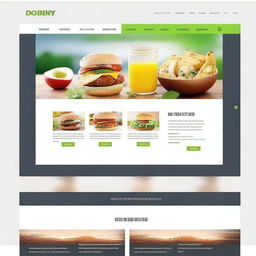 A modern and clean design for an online website homepage, featuring a user-friendly interface with clear navigation, high-quality images, and a professional layout