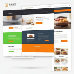 A modern and clean design for an online website homepage, featuring a user-friendly interface with clear navigation, high-quality images, and a professional layout