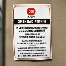 A sign in Russian language addressing students, stating that bringing and consuming food and drinks in the classrooms is strictly prohibited