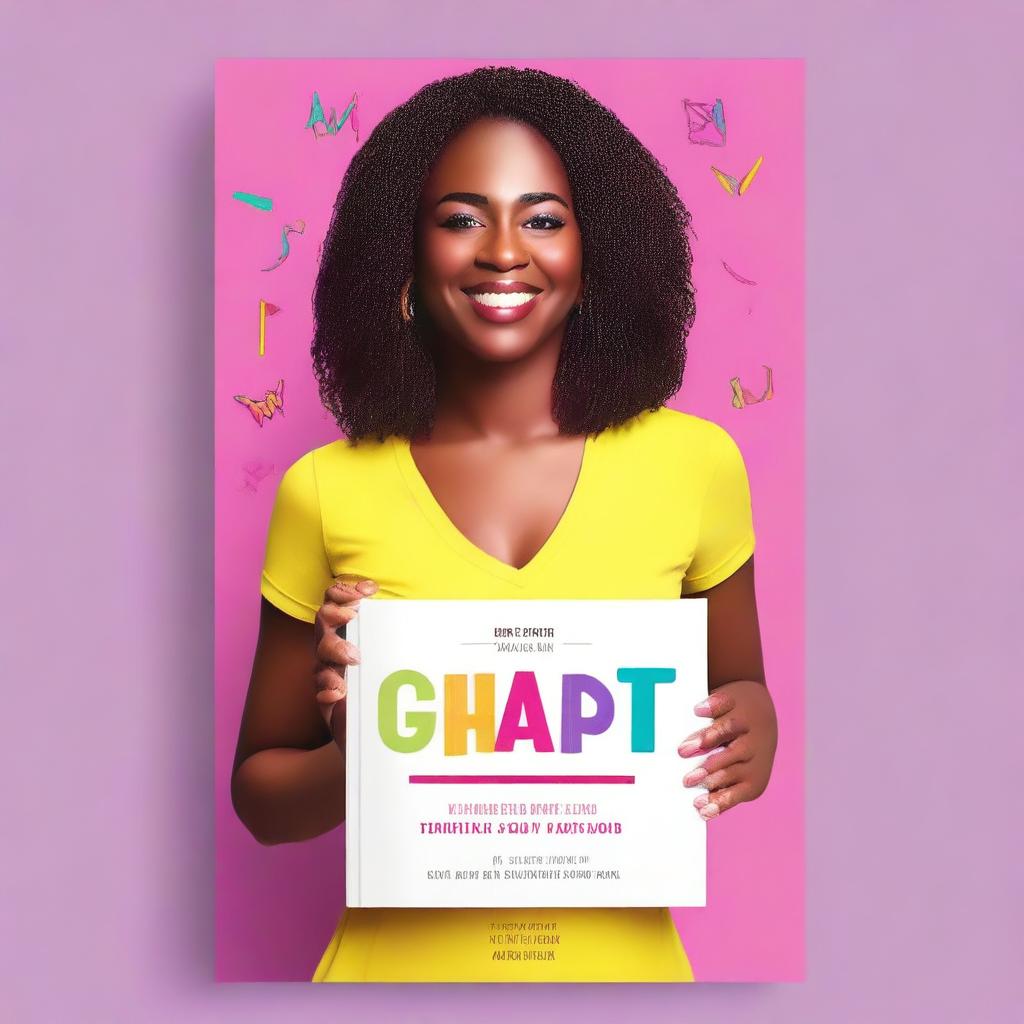 Create a vibrant and realistic book cover for a book titled 'Chat GPT for Single Moms'