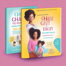 Create a vibrant and realistic book cover for a book titled 'Chat GPT for Single Moms'