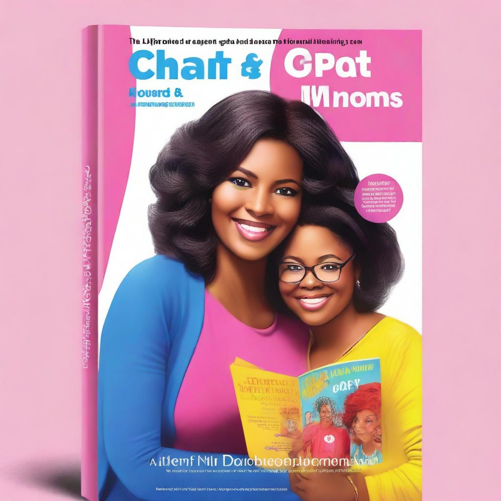 Create a vibrant and realistic book cover for a book titled 'Chat GPT for Single Moms'