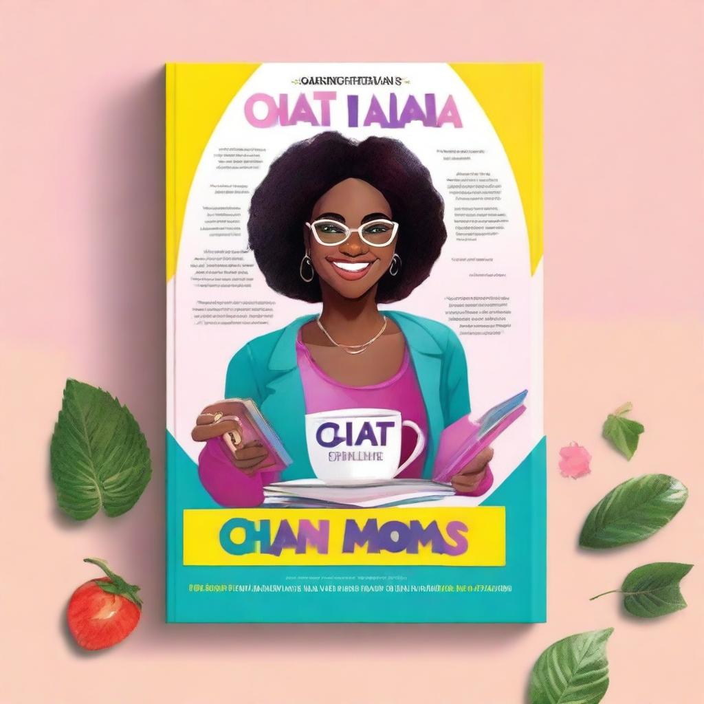 Create a vibrant and realistic book cover for a book titled 'Chat GPT for Single Moms'