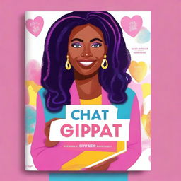 Create a vibrant, realistic, and futuristic book cover for a book titled 'Chat GPT for Single Moms'