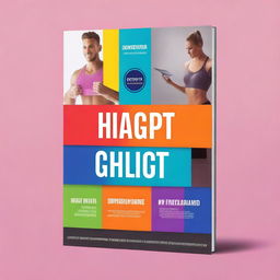 Create a vibrant and realistic book cover for a book titled 'Harnessing ChatGPT: Your Ultimate Guide to Achieving Fitness Goals through Conversational AI'