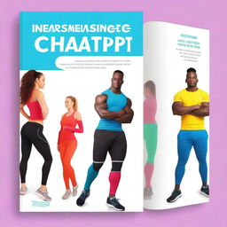 Create a vibrant, realistic, and futuristic book cover image for 'Harnessing ChatGPT: Your Ultimate Guide to Achieving Fitness Goals through Conversational AI'