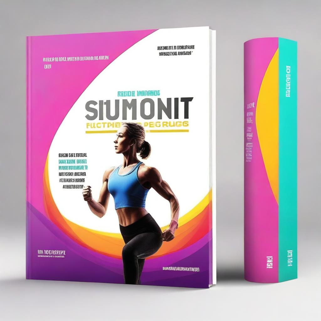 Create a very dynamic and futuristic book cover image that reflects the concept of body and mind fitness