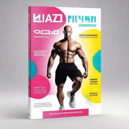 Create a very dynamic and futuristic book cover image that reflects the concept of body and mind fitness