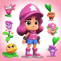 Create a Brawl Stars character named Amy, set in the Biodome environment