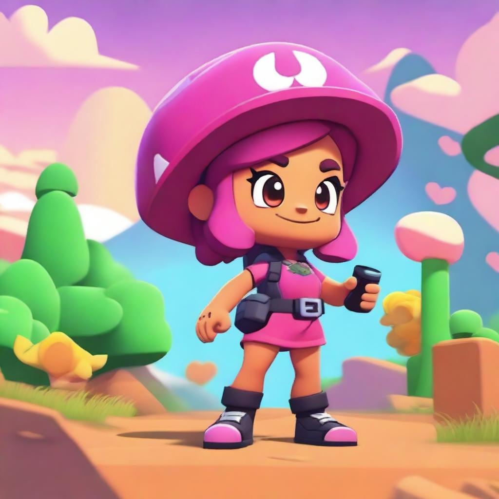 Create a Brawl Stars character named Amy, set in the Biodome environment