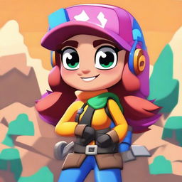 Create a Brawl Stars character named Julia, themed around a stunt show