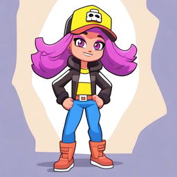 Create a Brawl Stars character named Julia, themed around a stunt show