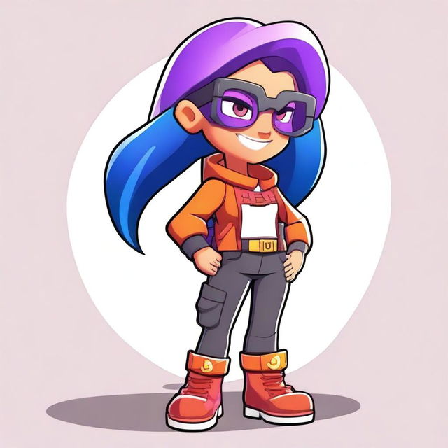 Create a Brawl Stars character named Julia, themed around a stunt show