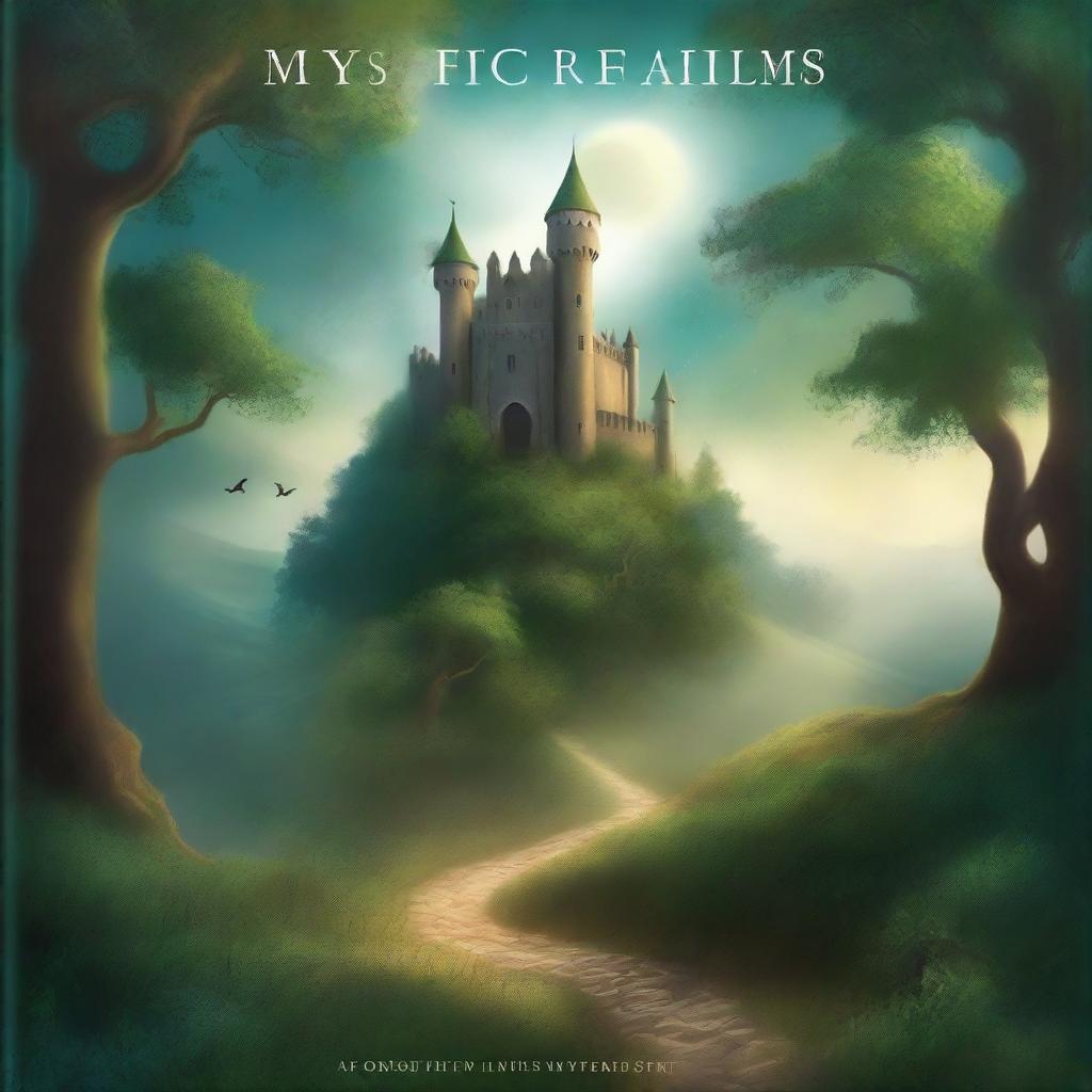 A captivating book cover featuring a mysterious forest with a winding path leading to an ancient castle