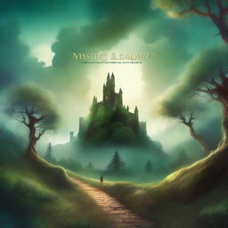 A captivating book cover featuring a mysterious forest with a winding path leading to an ancient castle