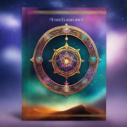 Create an A4 size book cover for 'The Wheel of Karma: A Journey Through the Realm of the Mystics'