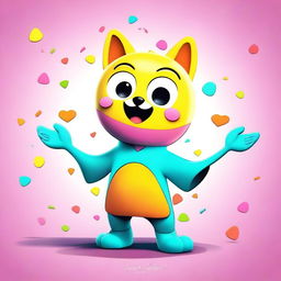 Create a fun and quirky image featuring a cute and playful character named Swxy