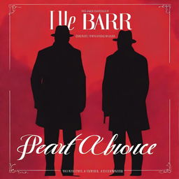 A book cover featuring the silhouette of two detectives standing back-to-back