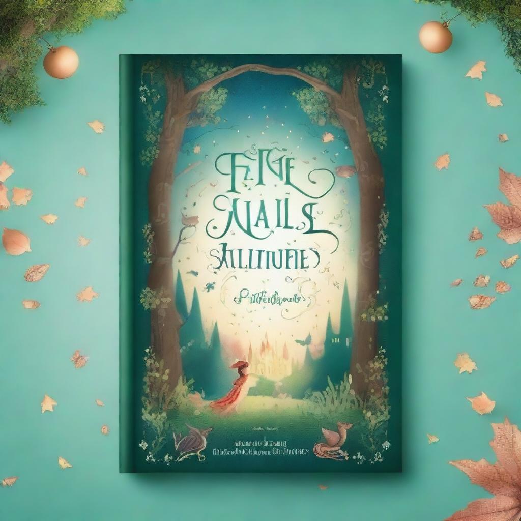 A whimsical and enchanting book cover for a collection of fairy tales