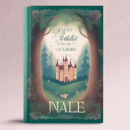 A whimsical and enchanting book cover for a collection of fairy tales