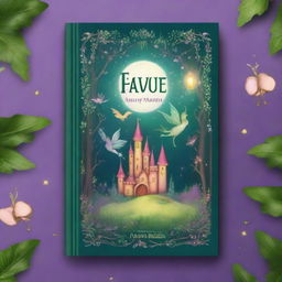 A whimsical and enchanting book cover for a collection of fairy tales