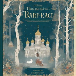 A captivating book cover for a collection of Russian fairy tales