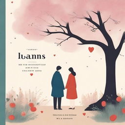 A beautifully illustrated book cover featuring two lovers who can only be together for one month each year