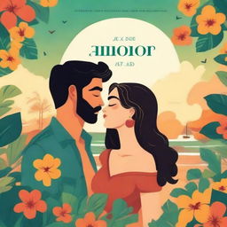 A beautifully illustrated book cover featuring two lovers with the title 'Amor de Verão'