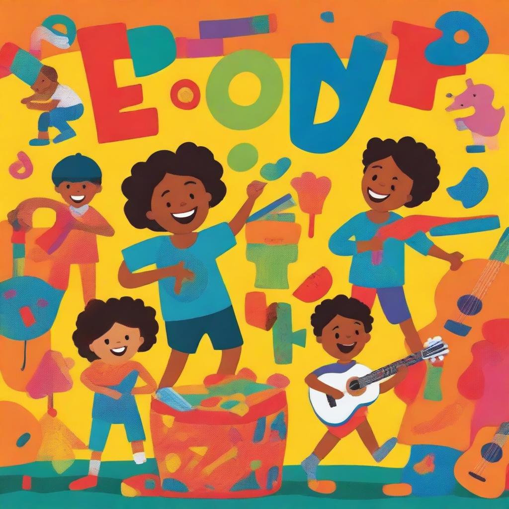 A colorful children's book cover with the title 'Do som à letra' in Portuguese