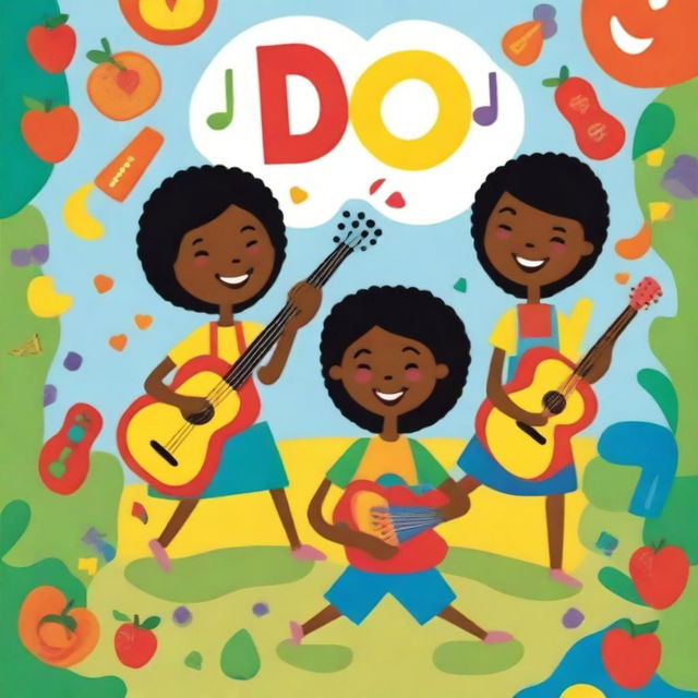 A colorful children's book cover with the title 'Do som à letra' in Portuguese