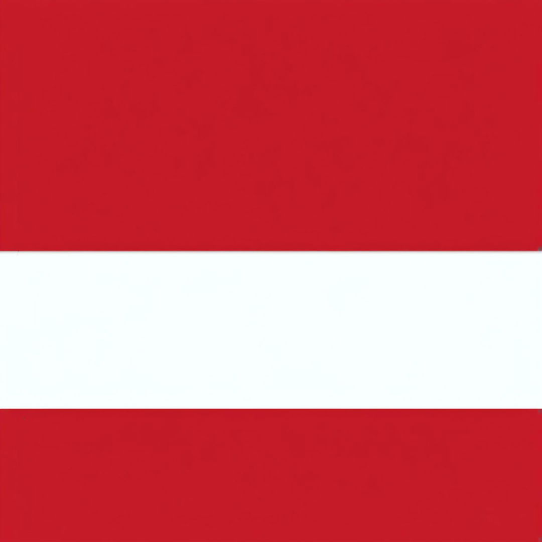 Create an image of the Indonesian flag with a red top band and a white bottom band, centered with a plain background.