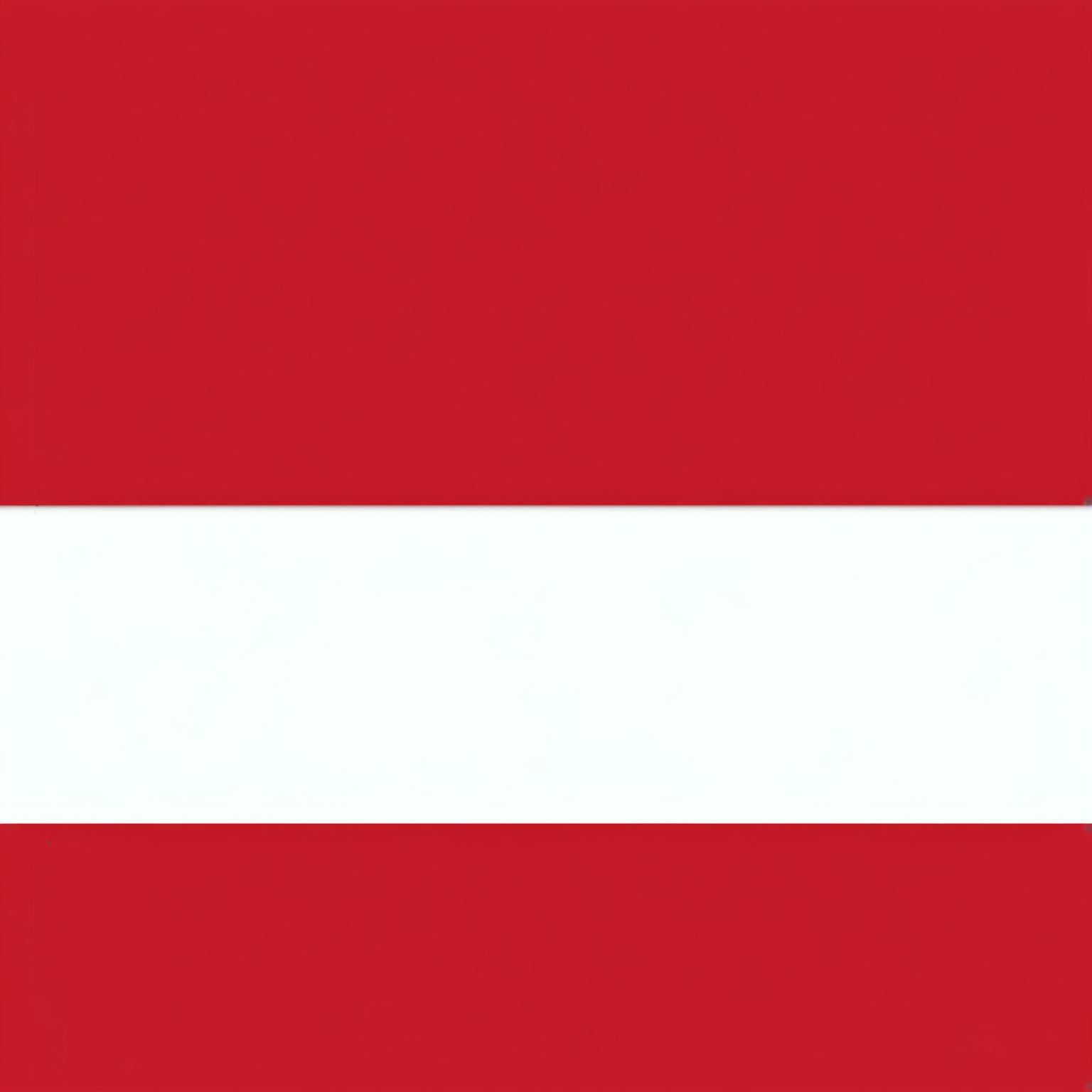Create an image of the Indonesian flag with a red top band and a white bottom band, centered with a plain background.