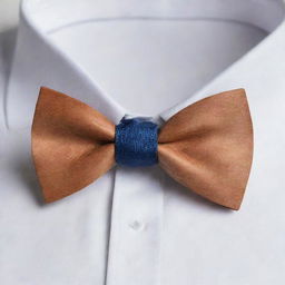 A stunning bow tie, designed and crafted to mirror the shape and detail of a radiant maple leaf.