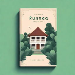 A beautiful and captivating book cover for a novel titled 'Rumah Kedua'