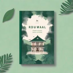 A beautiful and captivating book cover for a novel titled 'Rumah Kedua'