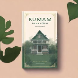 A beautiful and captivating book cover for a novel titled 'Rumah Kedua'