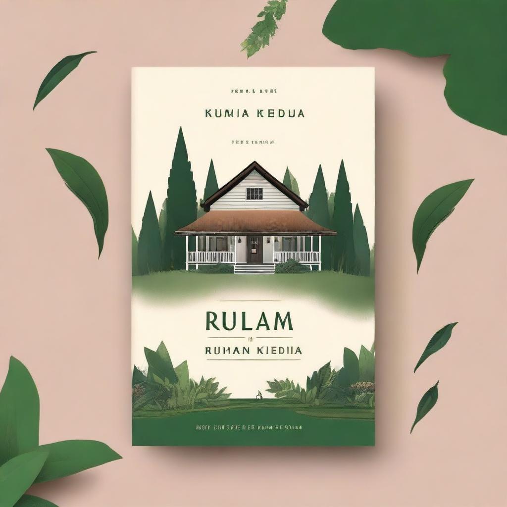 A beautiful and captivating book cover for a novel titled 'Rumah Kedua'