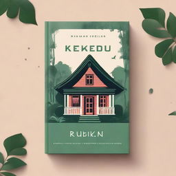 A beautiful and captivating book cover for a novel titled 'Rumah Kedua'