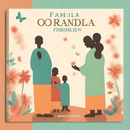 Create a book cover for an evangelical audience with the title 'FAMÍLIA ORANDO POR FAMÍLIA'