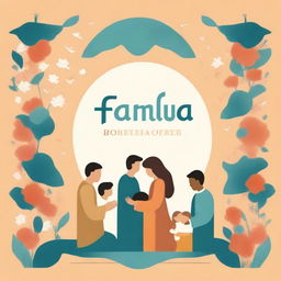 Create a book cover for an evangelical audience with the title 'FAMÍLIA ORANDO POR FAMÍLIA'