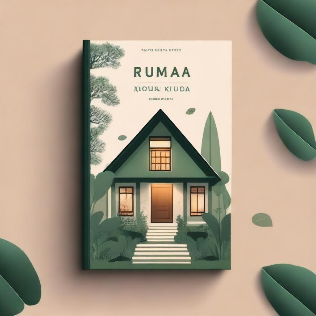 A beautiful and captivating book cover with the title 'Rumah Kedua'