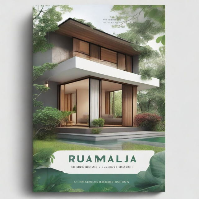 A captivating book cover featuring a picturesque second home nestled in a serene landscape