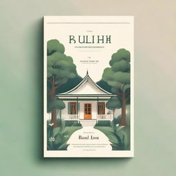 A book cover design featuring a cozy second home in a picturesque setting