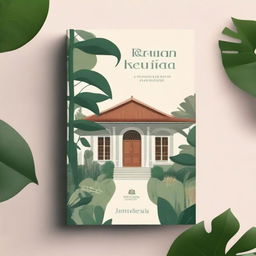 A book cover design featuring a cozy second home in a picturesque setting