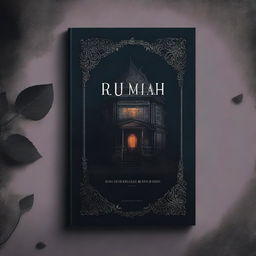 A dark-themed book cover design with the title 'Rumah Kedua'